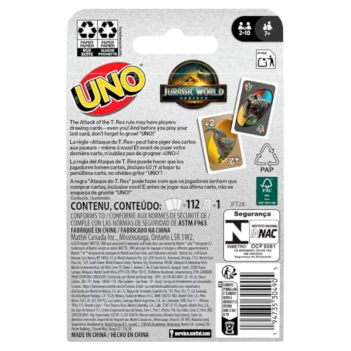 UNO: Jurassic World Rebirth - Card Game
