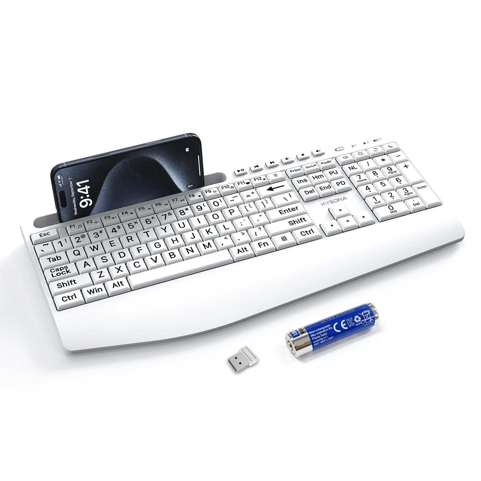 Shenzhenshihuihaikangzhinengshebeiyouxiangongsi Large Print Wireless Keyboard - Wireless