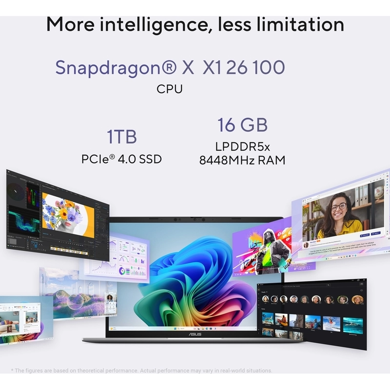 Vivobook S S3407QA-KP014W - 14'' Snapdragon X 16GB DDR5 1TB SSD