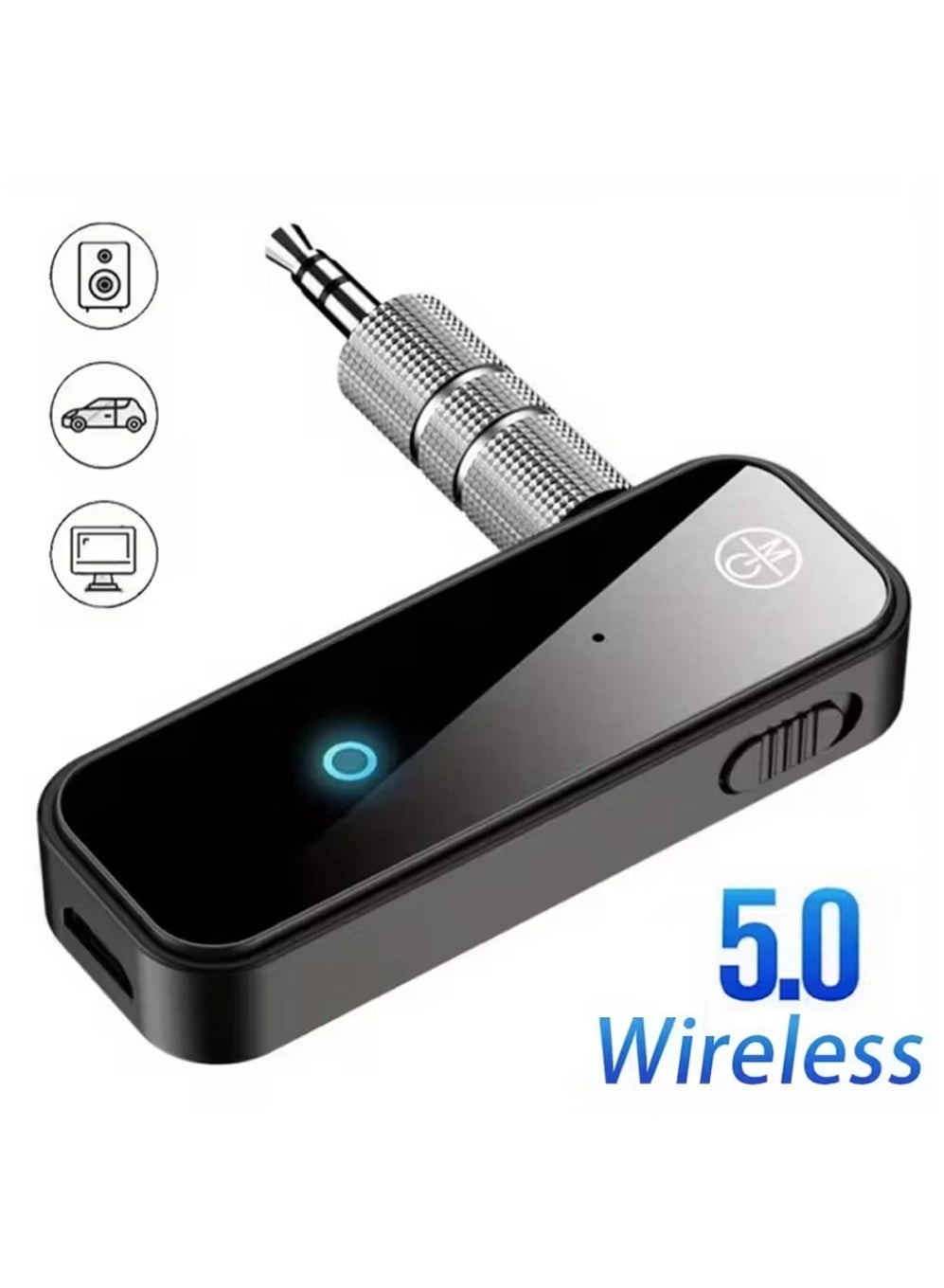Bluetooth 5.0 Transmitter Receiver - 3.5mm Built-in battery