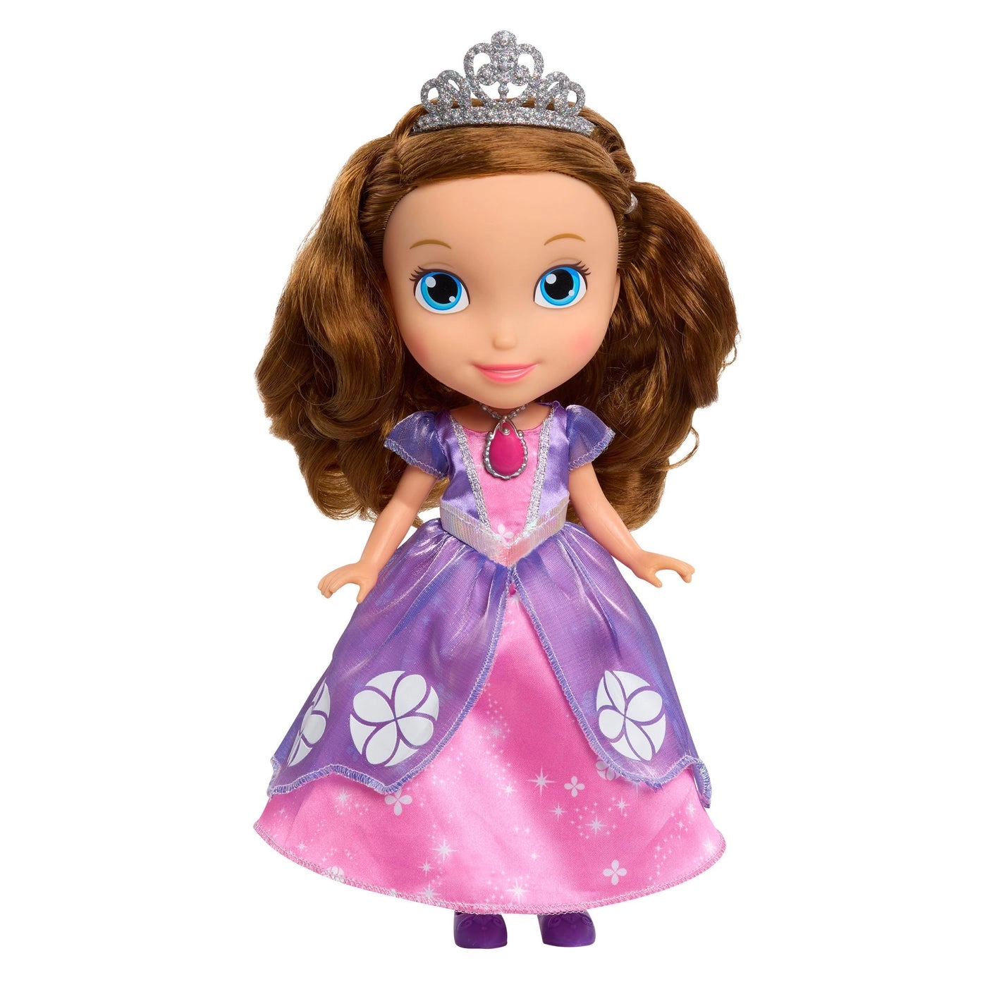 Just Play Sofia the First Princess Doll - 10.5-inches Brown Hair Pink and Purple Dress Ages 3+