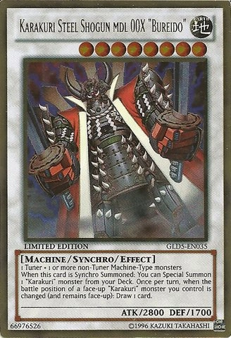 Konami Yu-Gi-Oh!: Karakuri Steel Shogun mdl 00X Bureido - Gold Series: Haunted Mine - Limited Edition - Gold Rare