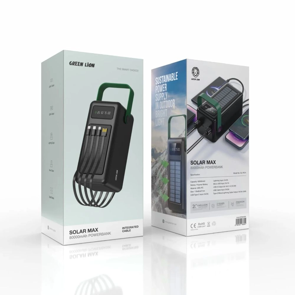GREEN LION Solar Max - 80000 Watt-hour 10.5 Watt 4 USB-A Output