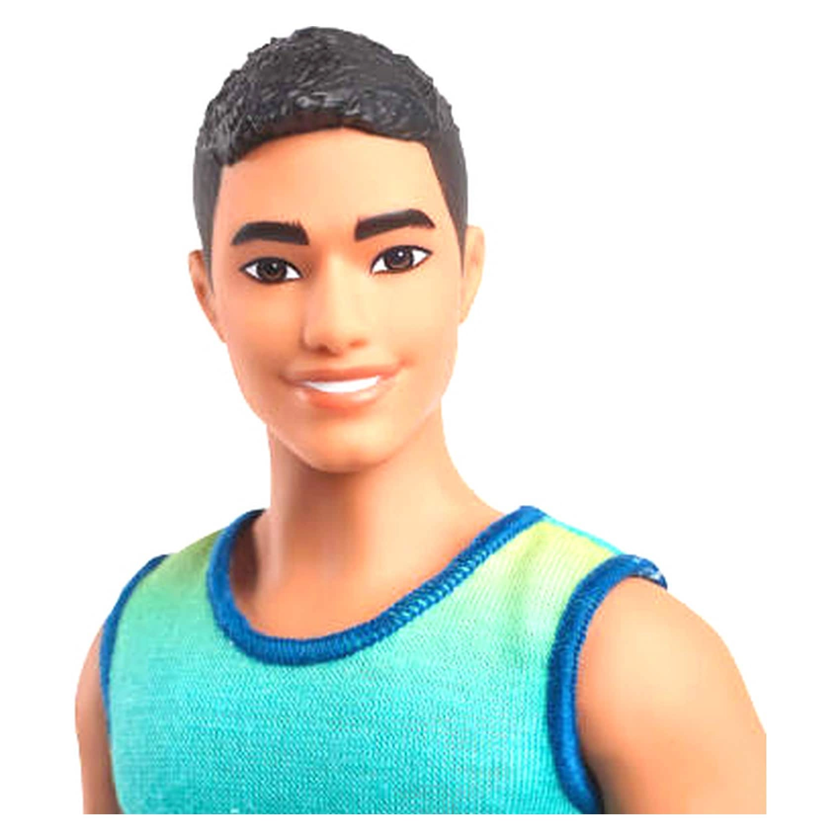 Fashionistas Ken Doll #236 - Black Hair Blue and Green Ombre Tank