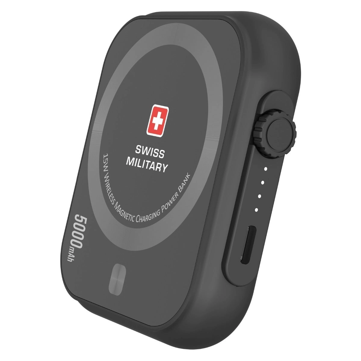 Swiss Military Wireless Magnetic Charging Portable Power Bank - 5000 mAh Wireless charging