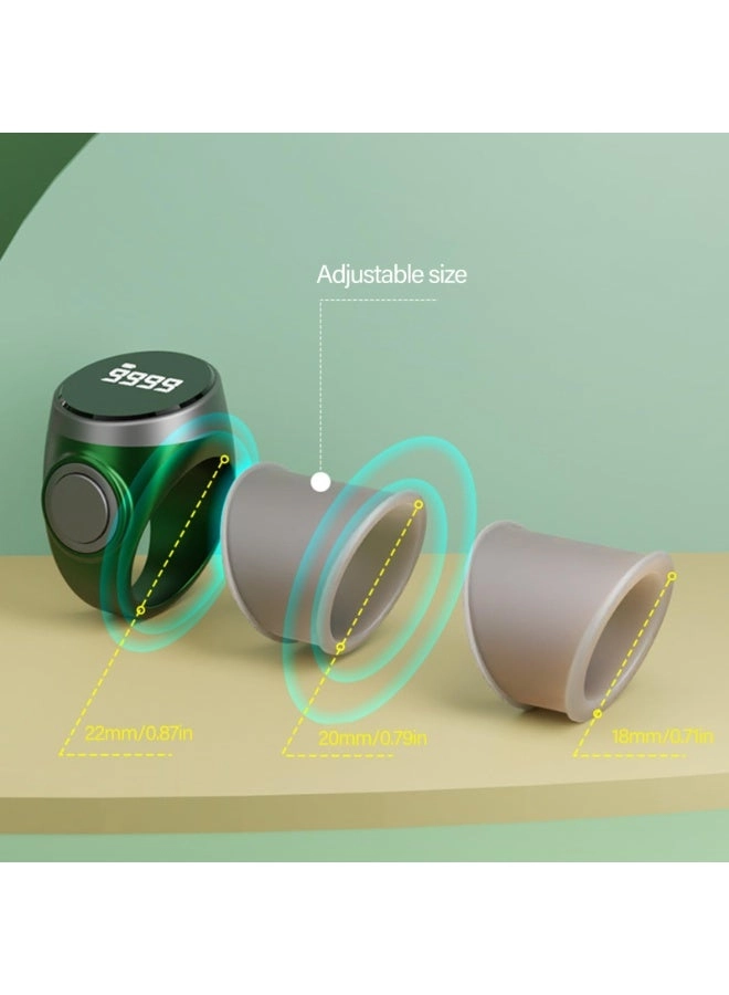 Rosary Ring - OLED Display Prayer Time Reminder Burgundy