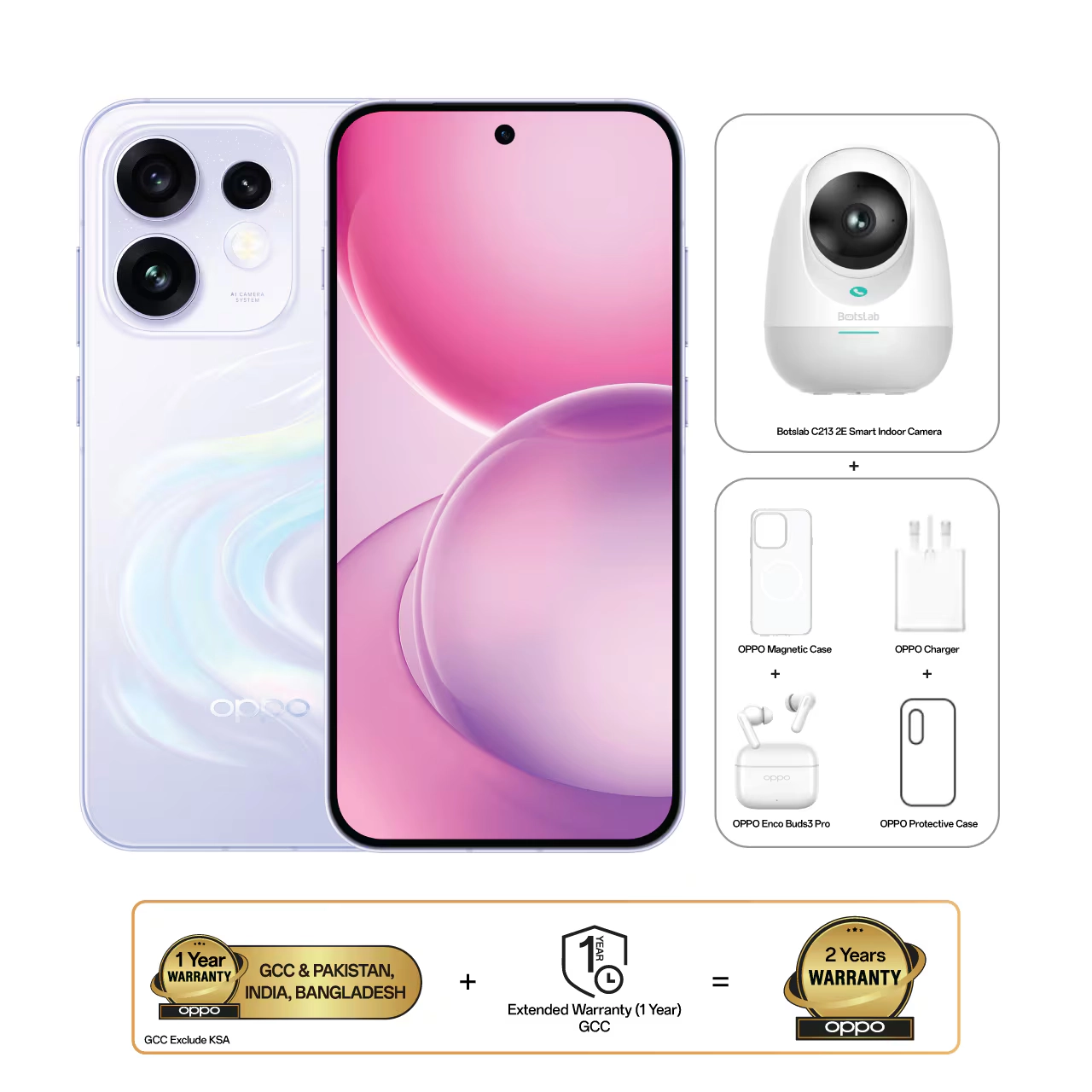 Reno16 12GB 256GB + OPPO Enco Buds3 Pro + Botslab IP Camera