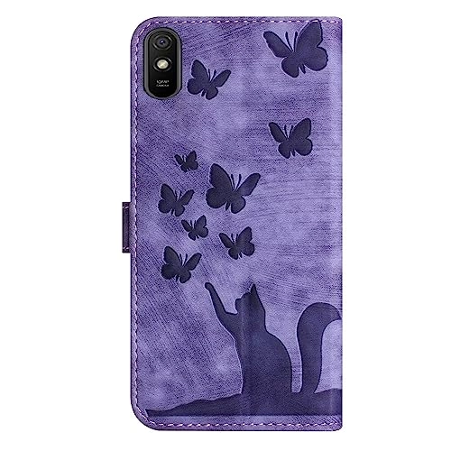 Cute Cat Case Wallet Flip Cover for Xiaomi Redmi 9A