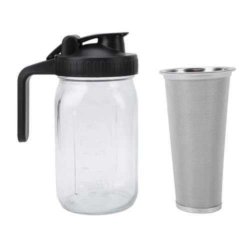 Cold Brew Coffee Maker - 1000ml Ergonomic Handle Stainless Steel Filter