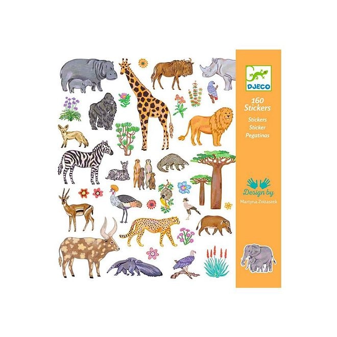 Animals Stickers - 160 Piece