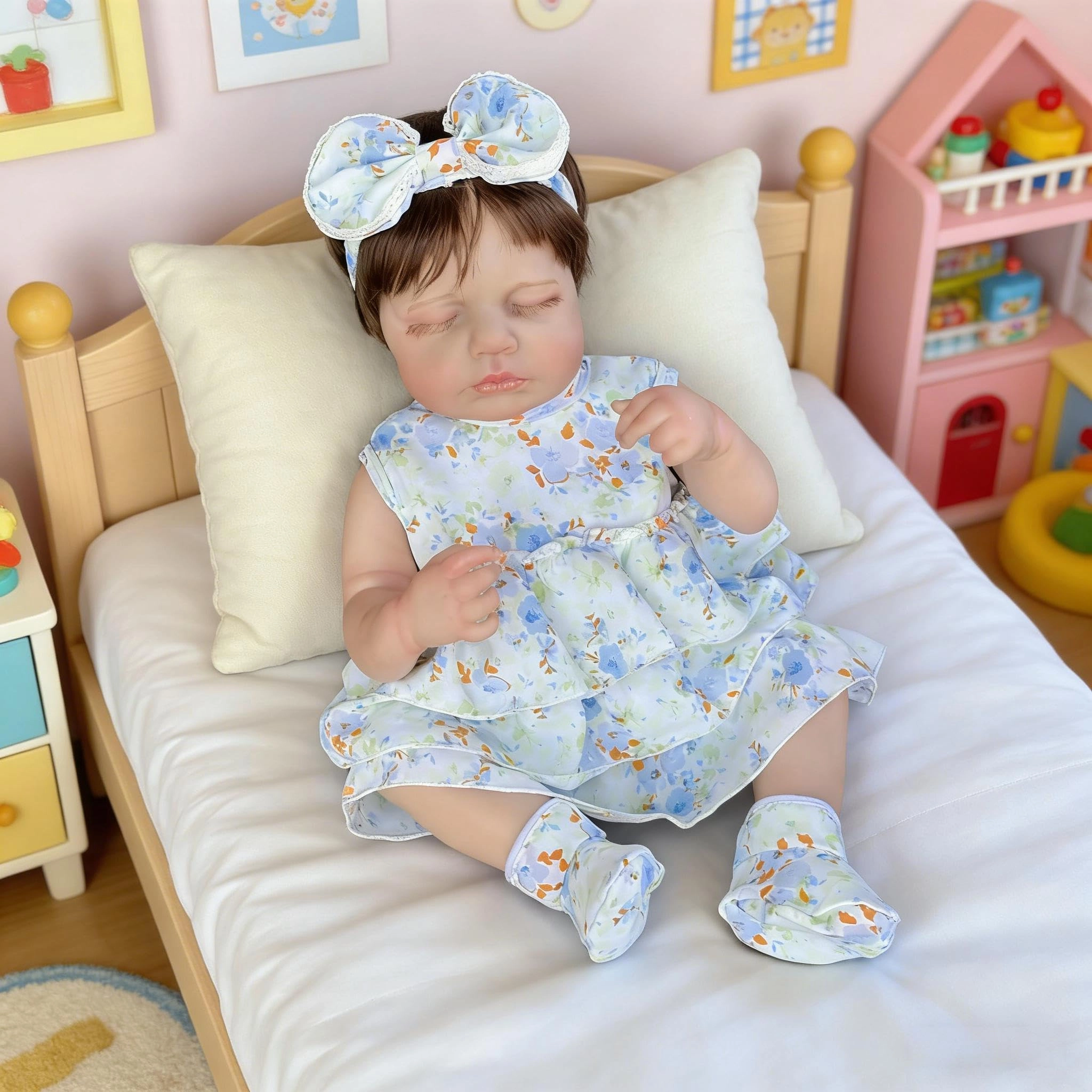 Loulou Reborn Baby Doll - 20 inch Full Body Vinyl Girl Ages 3+