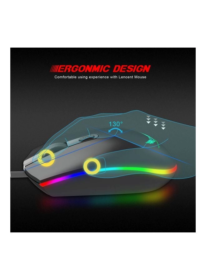 A867 RGB Backlit Optical Gaming Mouse - Wired