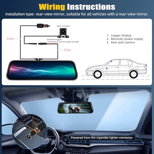 Mirror Dash Cam - 1920*1080P 30FPS