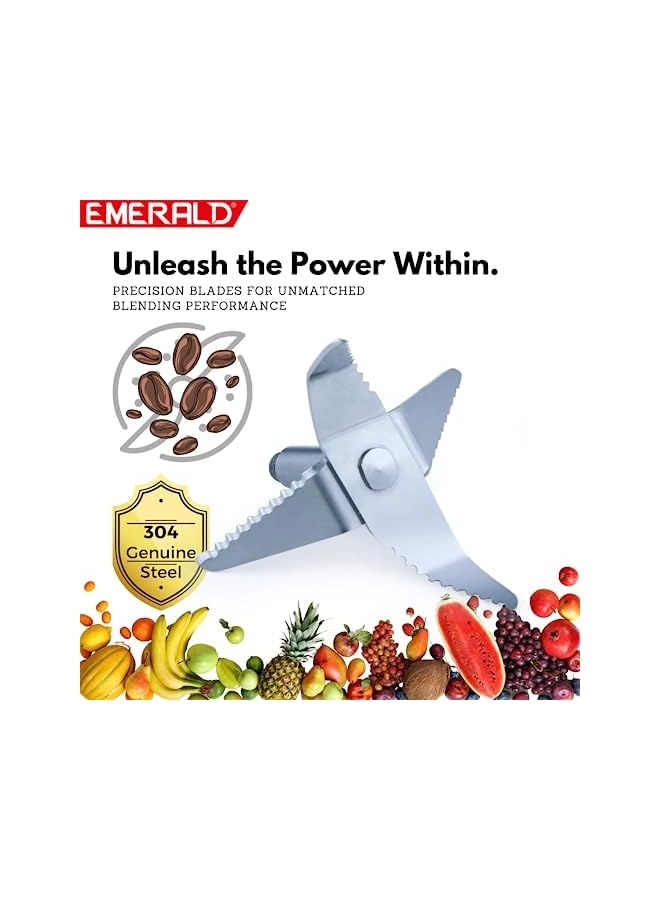 Masterblender Duo - Glass Blender Stainless Steel Dry Grinder Three Speeds with Pulse