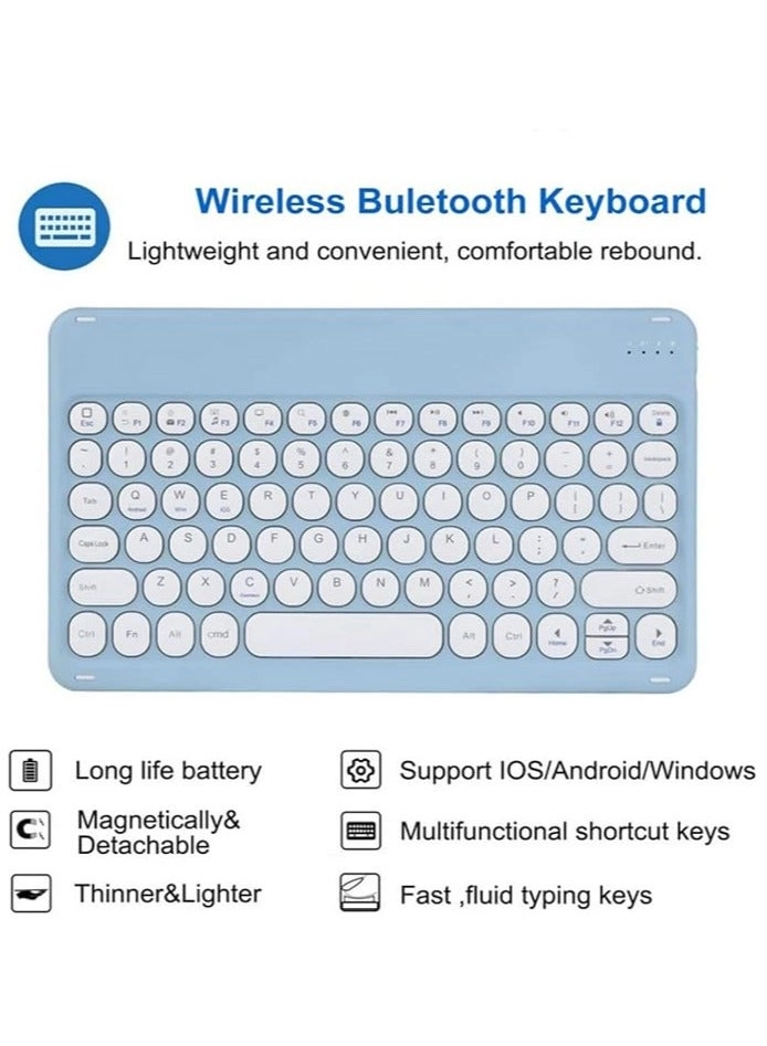 Keyboard Case with Pencil Holder and Bluetooth Mouse for Galaxy Tab S9 FE 11-inch (2023)