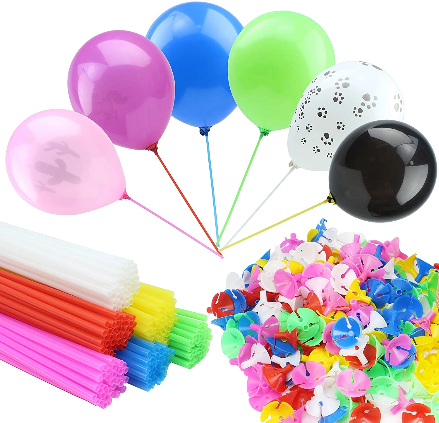 Balloon Sticks Holders with Cups - 200-Pieces Wedding