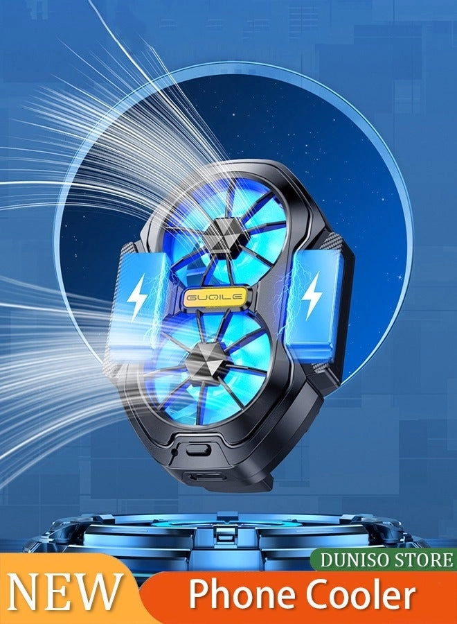 Phone Cooler - Dual Fans Rechargeable 62~92mm Compatible
