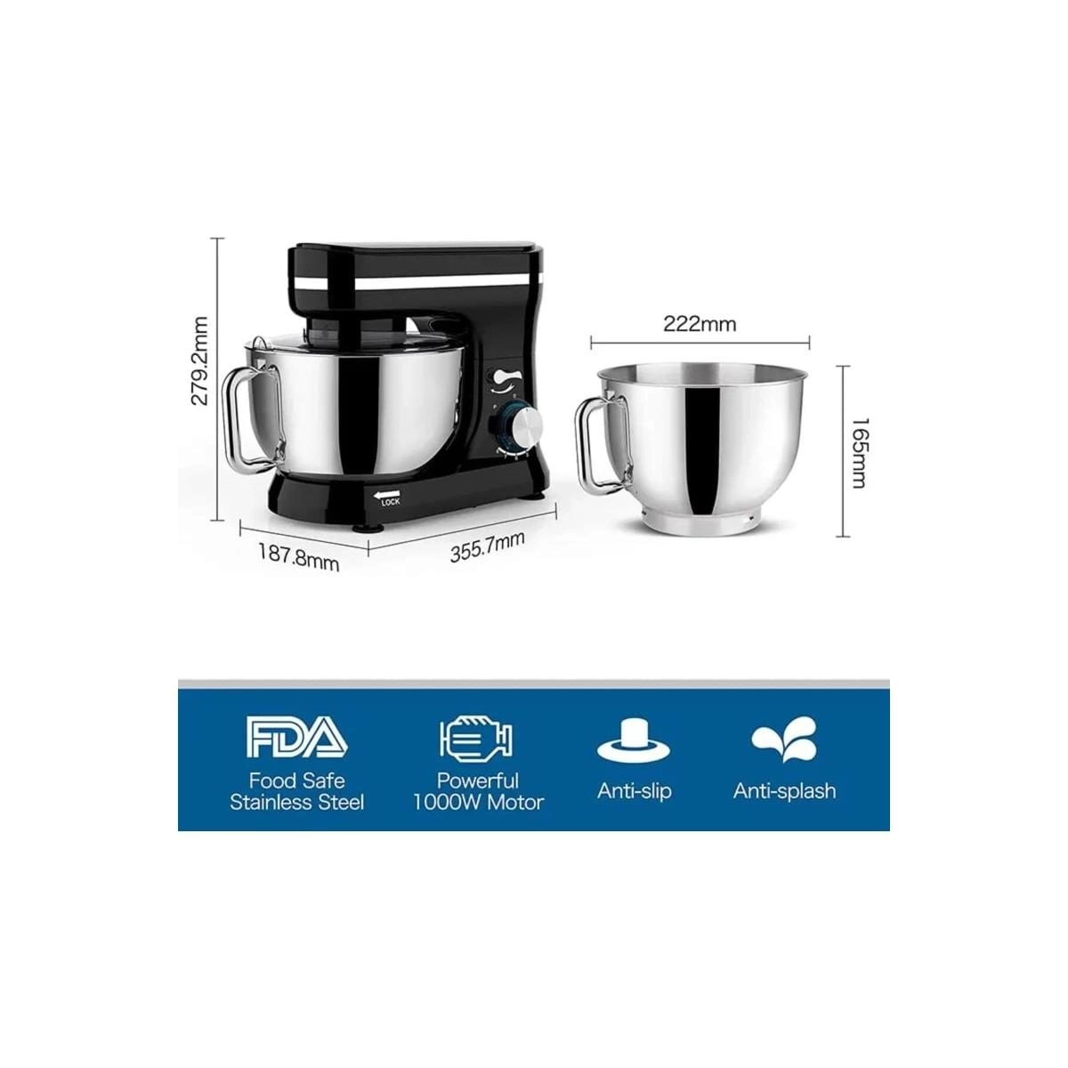 Stand & Hand Mixer - 4L 1000W