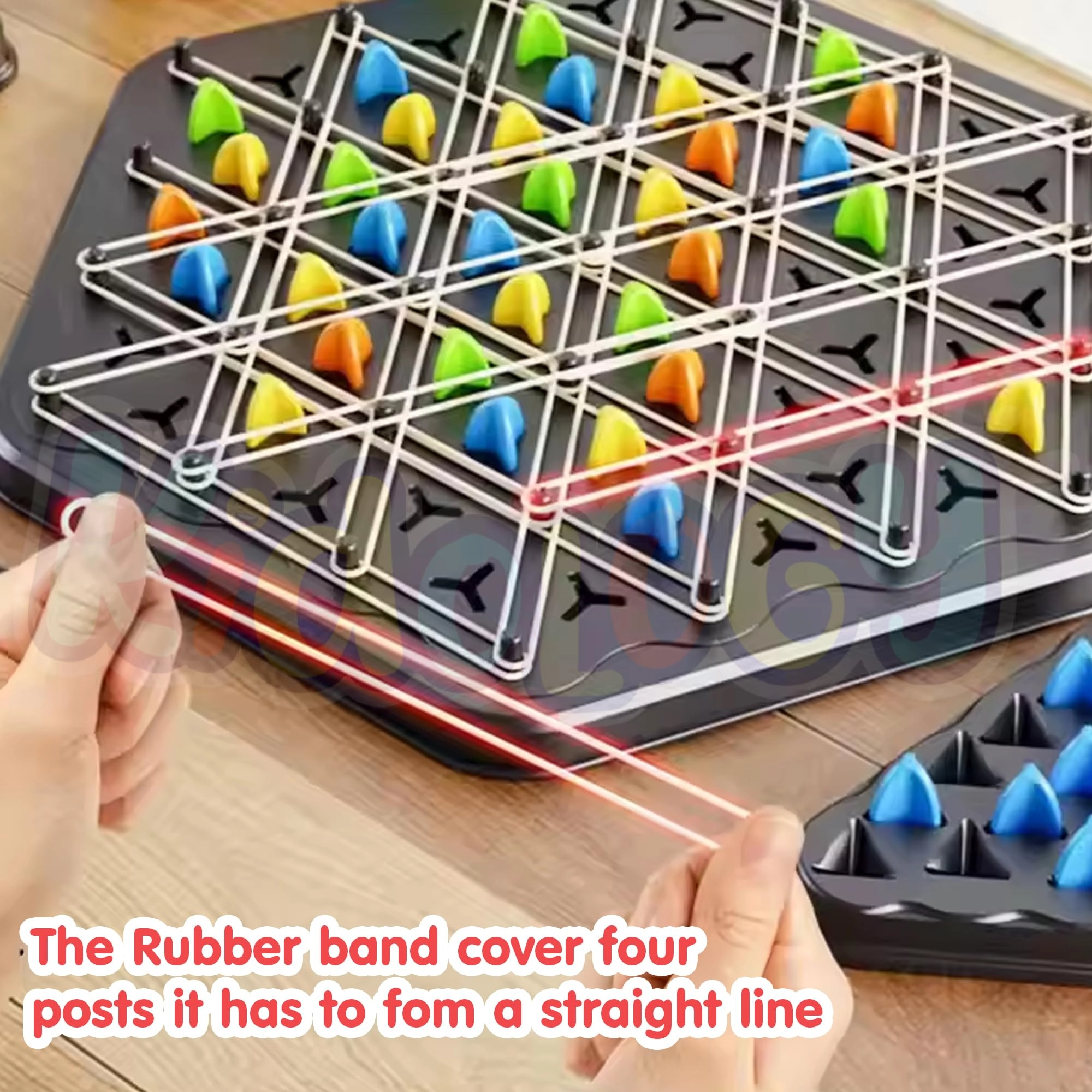 Chain Triangle Chess Game - Multicolor Plastic