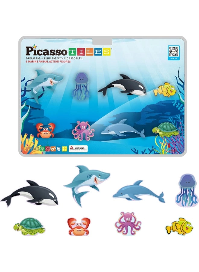 Magnetic Block Marine Animals - 8pcs