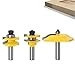 Ogee Rail & Ogee Raised Panel Router Bit Set - 1/2-Inch 3Pcs