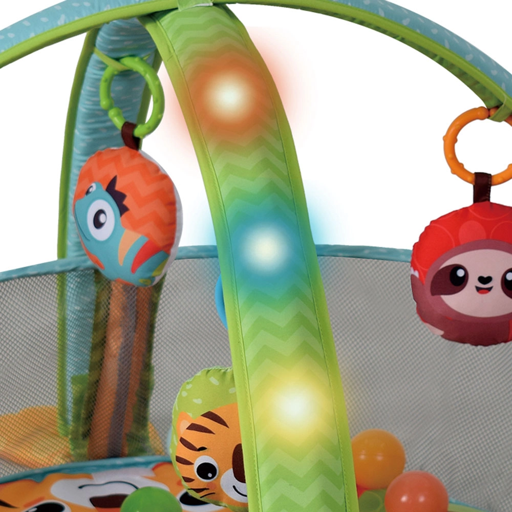 3-in-1 Light-Up Activity Playgym - Includes 30 colorful balls Suitable for 0 to 12 mo
