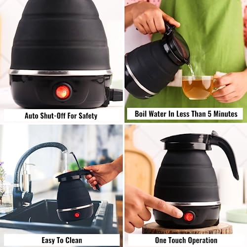 Foldable Silicone Electric Kettle - 600 ML