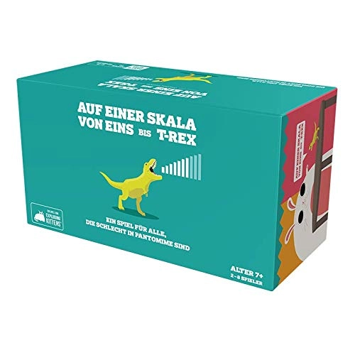 Exploding Kittens: On a Scale from One to T-rex - Card Game (German)
