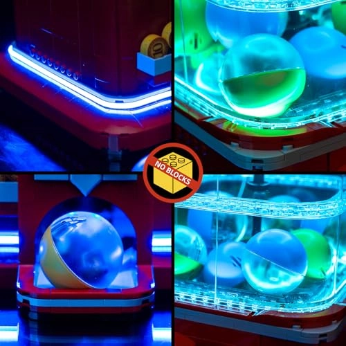 LED Light Set Compatible with Lego 21358 Minifigure Vending Machine - Standard Version Battery Powered