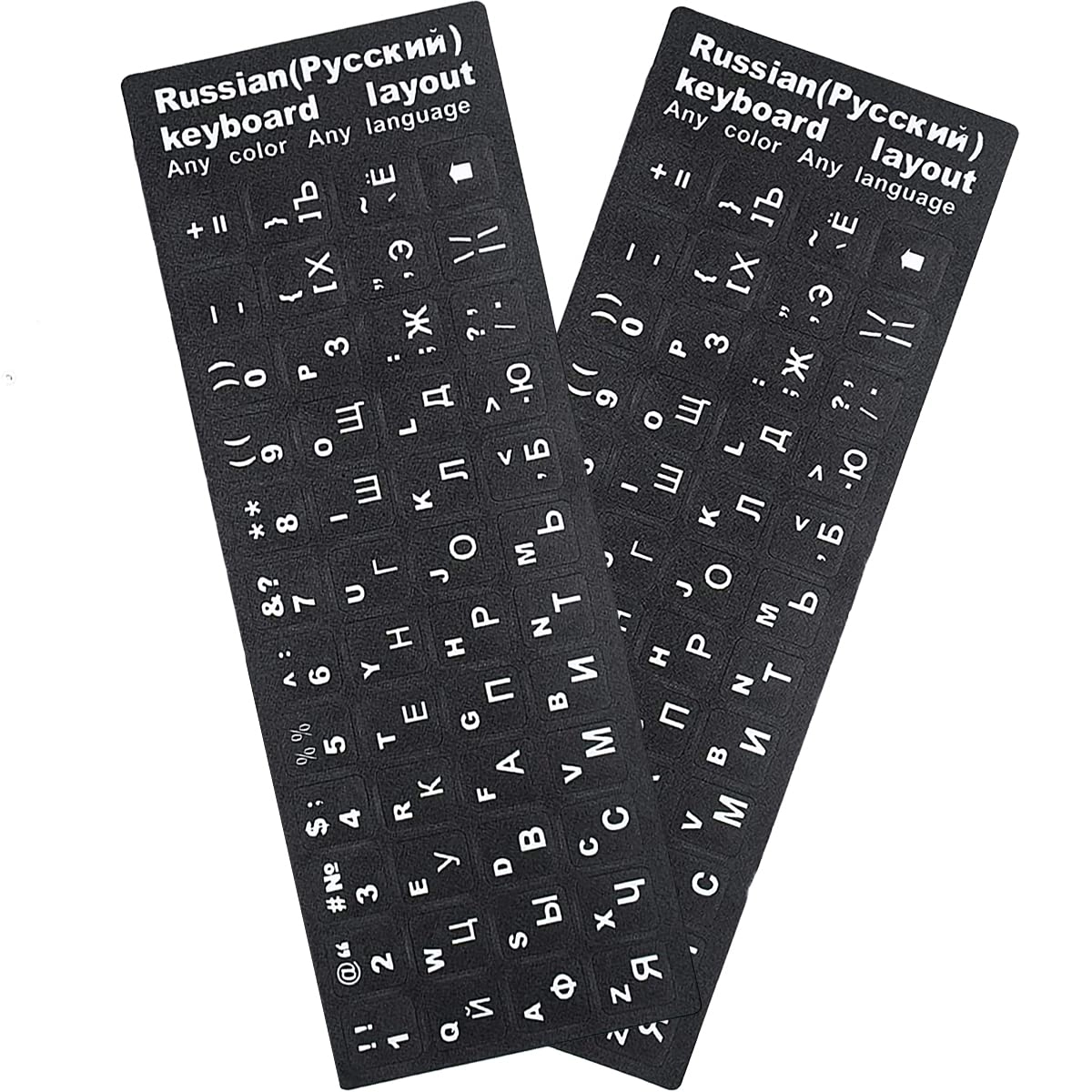 MUBUY-GOL Universal Russian Keyboard Stickers - RU Wired/Wireless