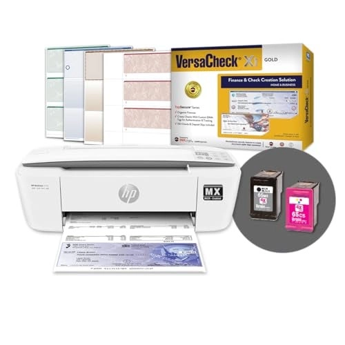 HP 3755 MXE - MICR All-in-One + 65 MS - Black MICR + 65 CS - Color + X1 Gold - Software + Check Paper Starter Pack