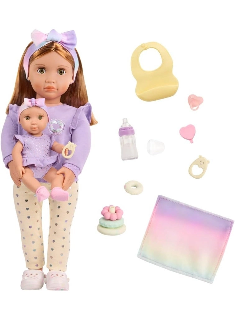 Tory Fashion Doll - 18-inch + Riley Baby Doll - 8-inch