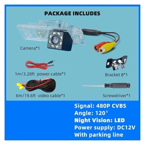 Car Rear View Camera - 8 LED Night Vision 648*480