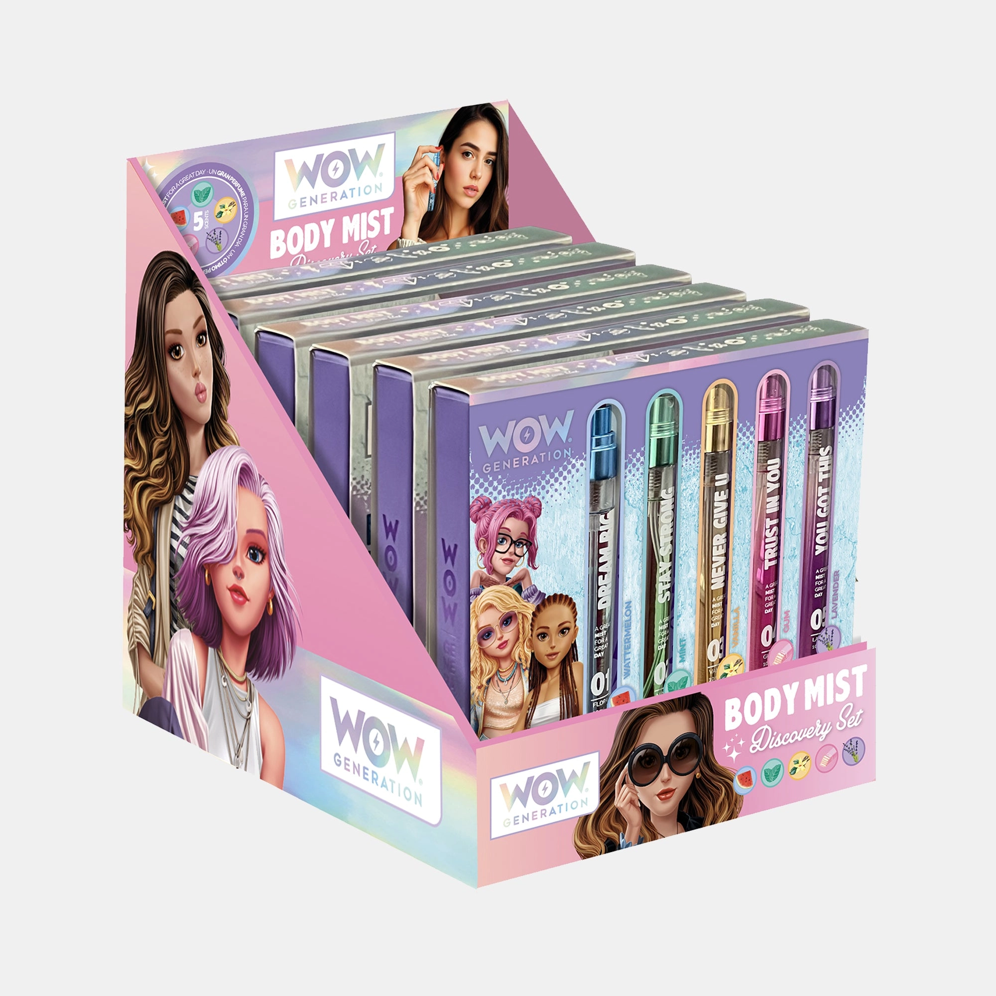 WOW Generation Body Mists Discovery Set - Watermelon Mint Vanilla Bubble-gum Lavender