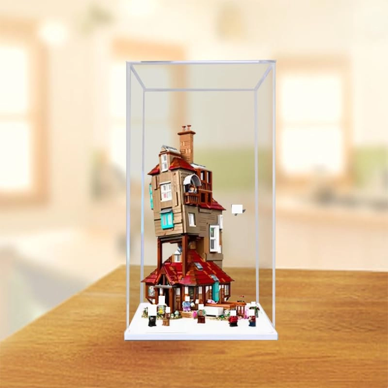 Acrylic Display Case for 76437 - 30x30x50cm White Bottom