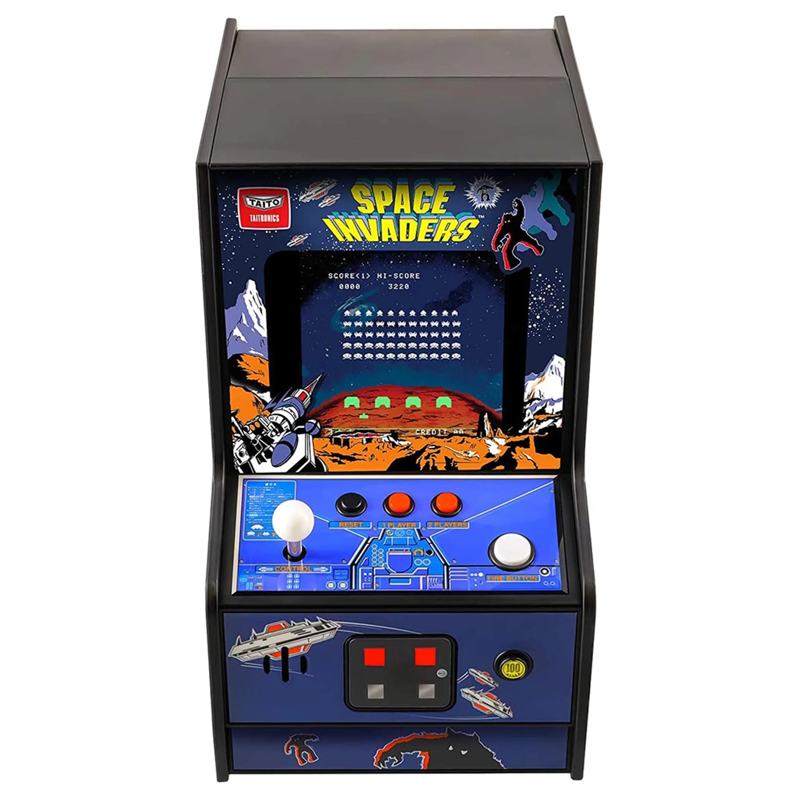 Space Invaders Micro Player - Miniature playable replica Micro-USB or 4 AA batteries
