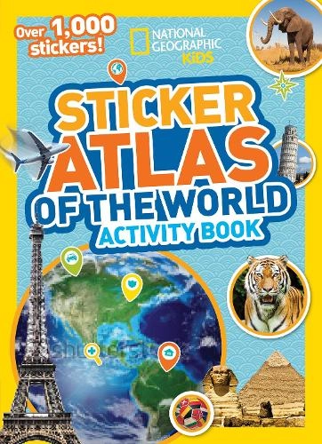 World Atlas Sticker Activity Book - 40 pages more than 2,000 stickers