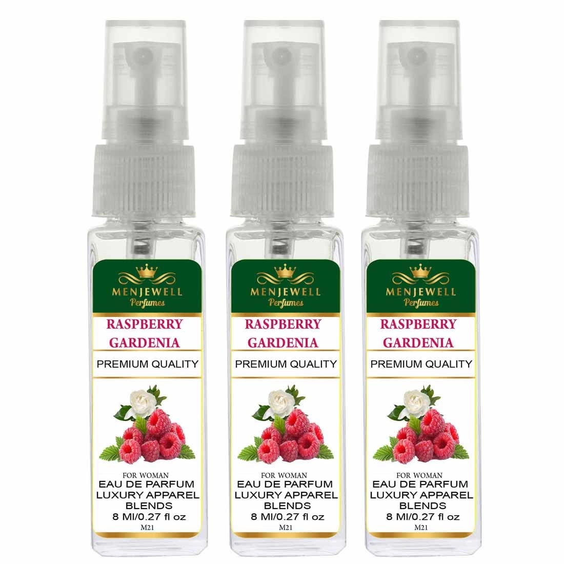 Raspberry Jasmine Pine Pepper Musk Eau de Parfum 24ml Pack