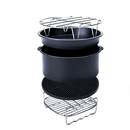 BBQ Needle - 5-piece stainless steel + Grilled Rack + Steamer + Fry Pan + Rotary Cage