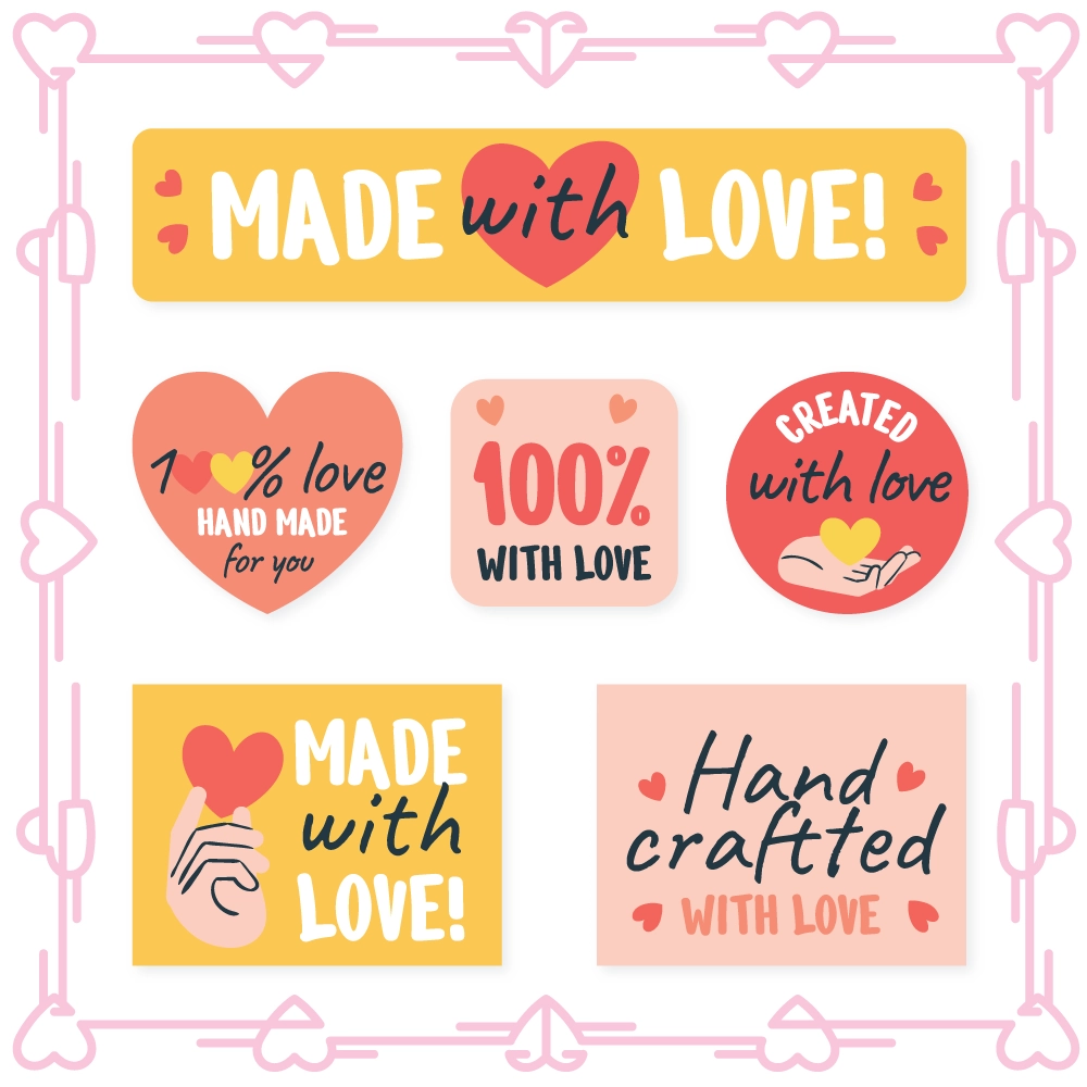 Twinkle Hands Made With Love Sticker Book 6 pcs