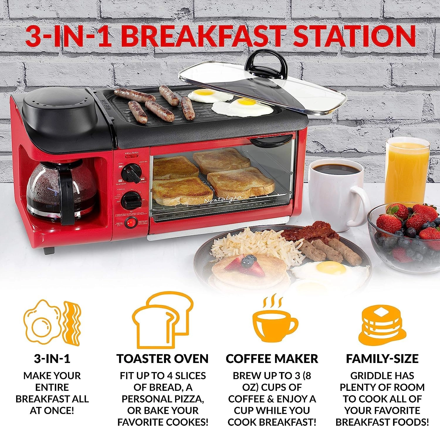 Retro 3-in-1 - 6 Cups Multi-Function