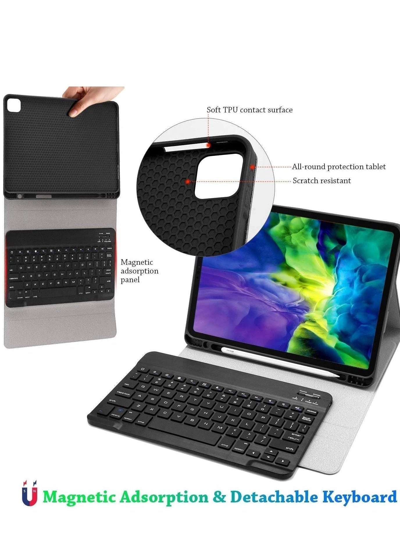 Keyboard Case with Pencil Holder for iPad Pro 11-inch (2020)