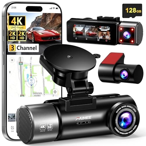 3 Channel Dash Cam - 4K 25FPS