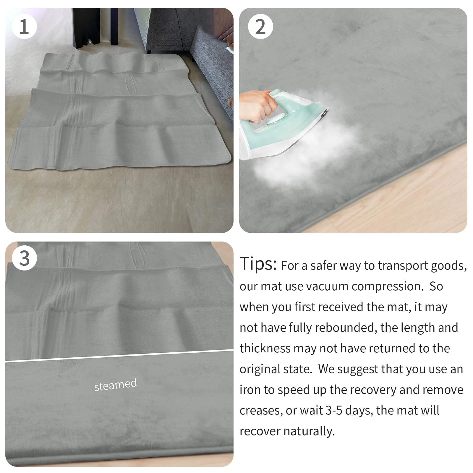 Baby Activity Play Mat - 79"x118" 1.3" Thick Cream