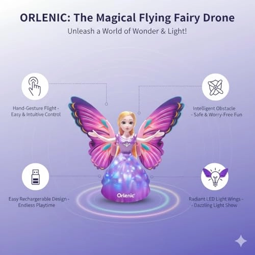 Angel Doll Music Box - Light-Up Rotating Colorful Butterfly Wings