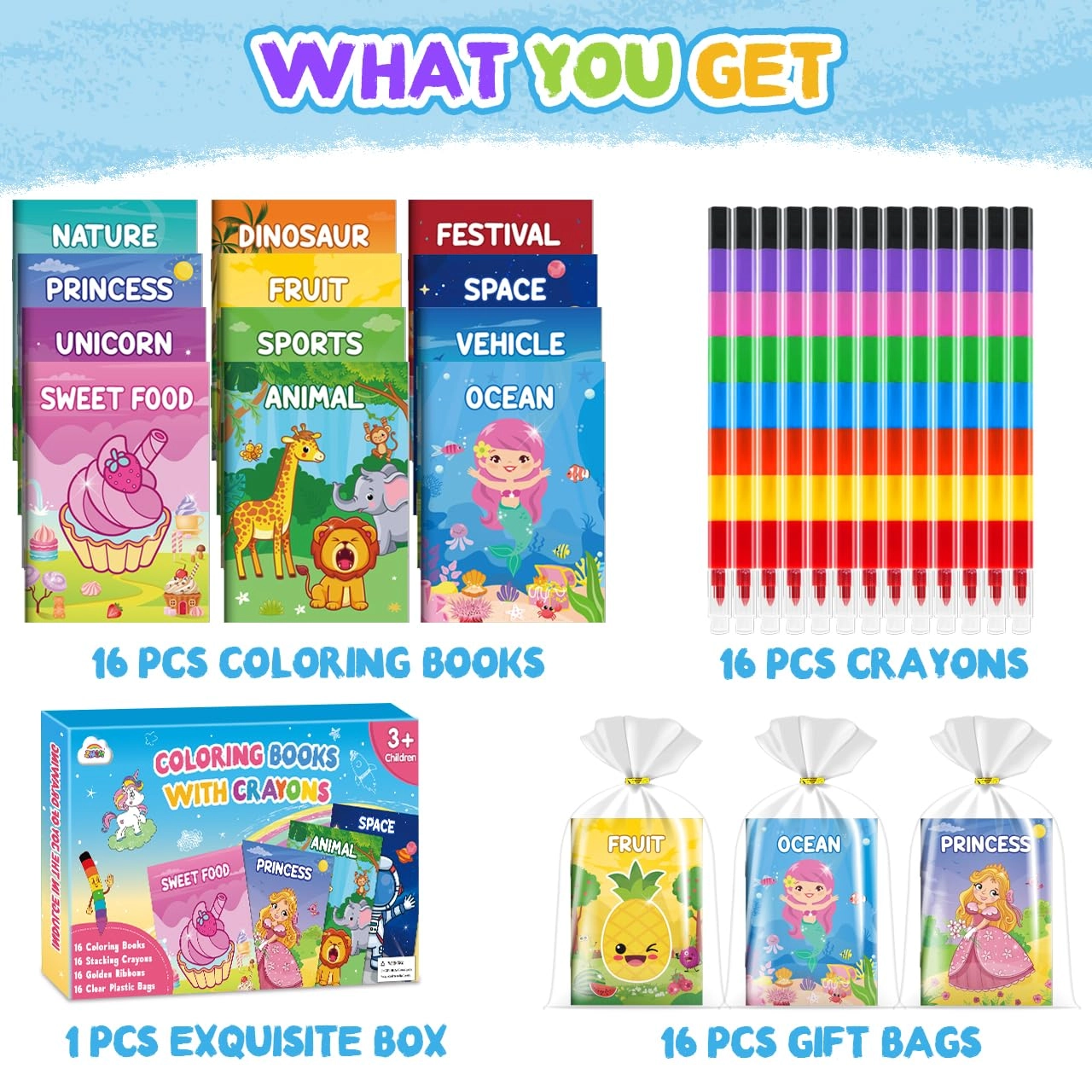 Coloring Books - 16 Pack