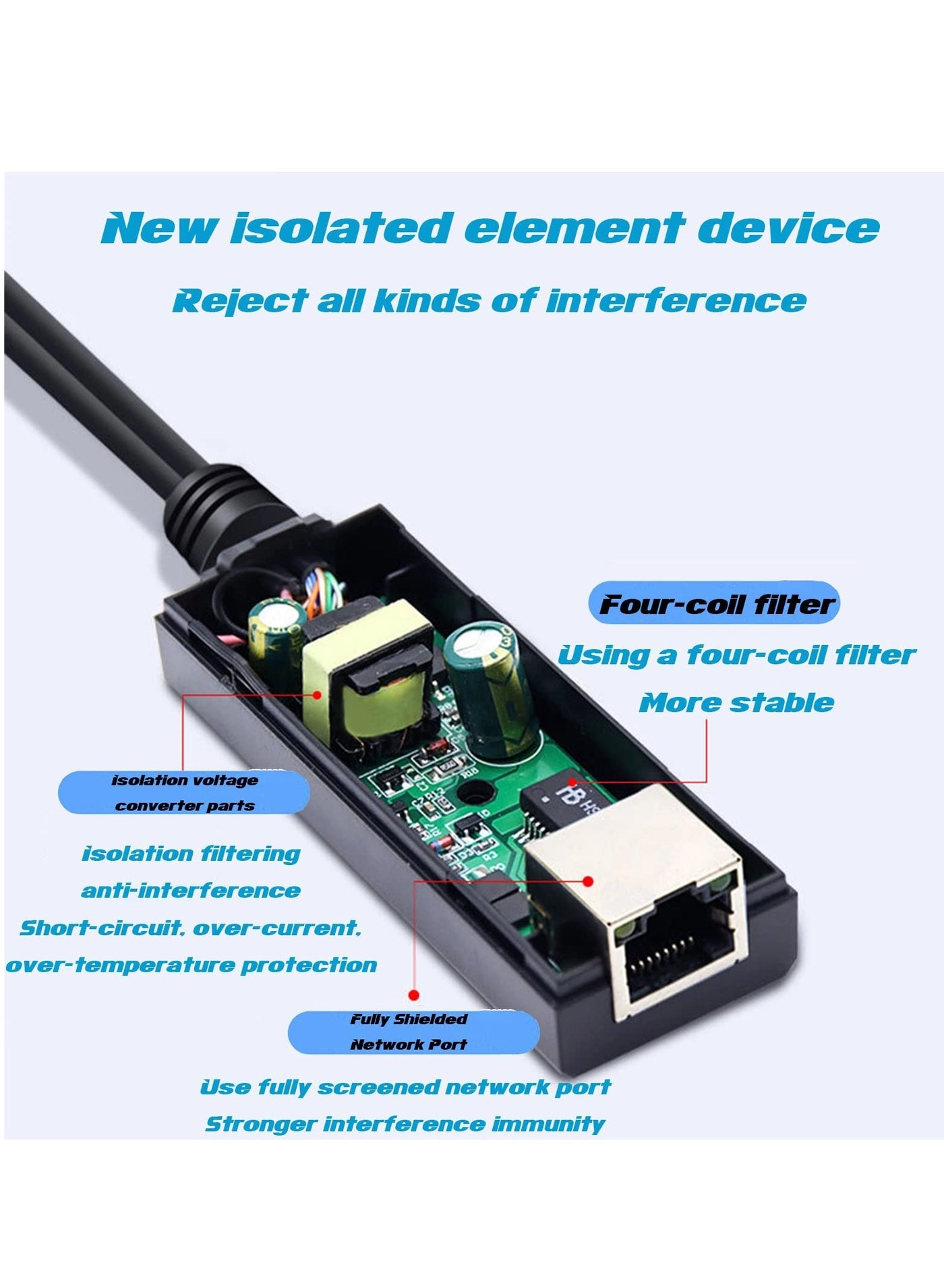 Gigabit PoE Splitter - 12V 2A IEEE 802.3af/at 10-100-1000Mbps