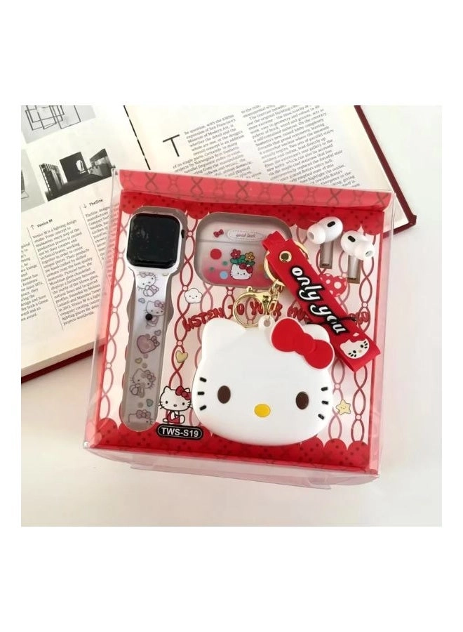 Smart Watch - Hello Kitty + Airpods + Keychain