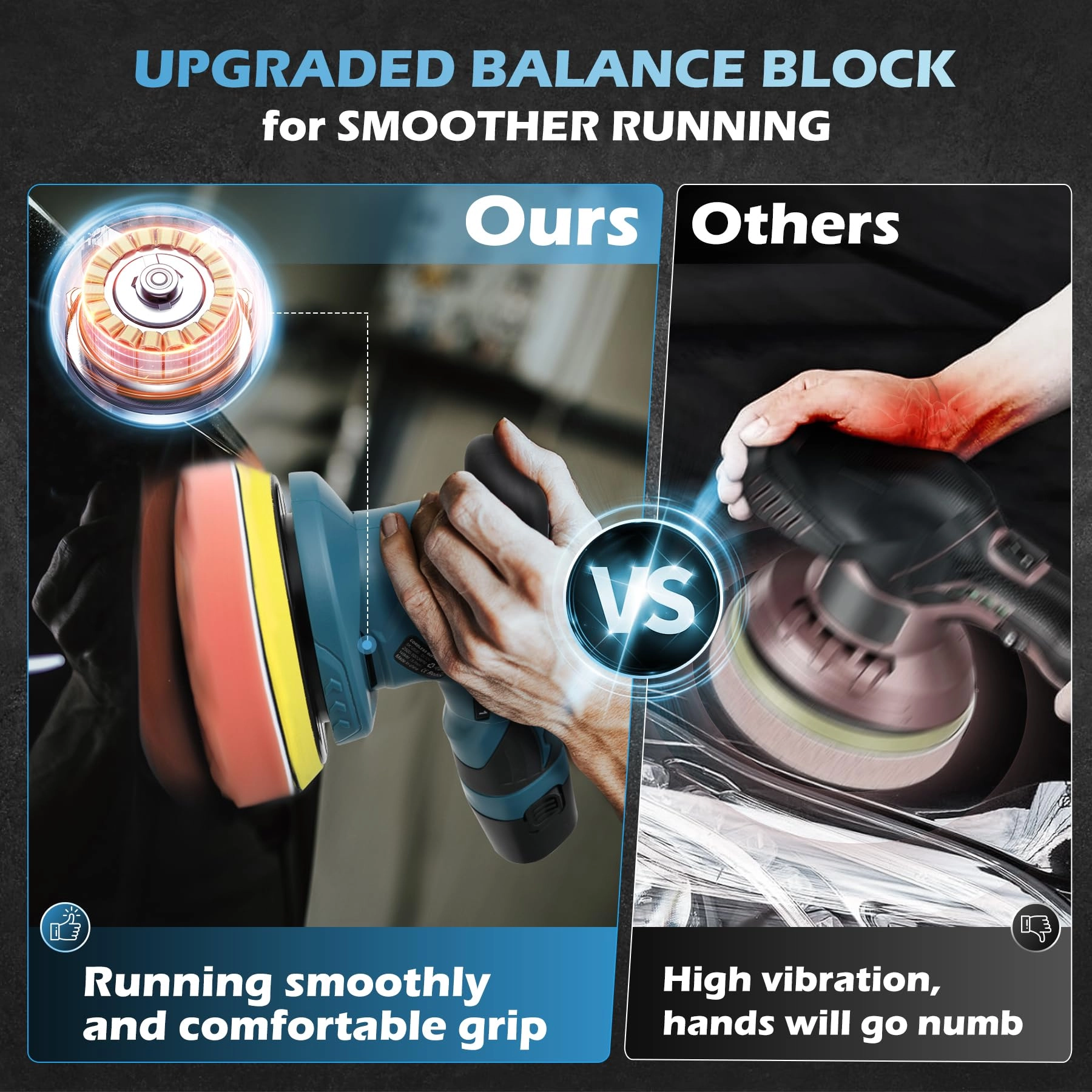 Mini Cordless Buffer Polisher - 6 Inch