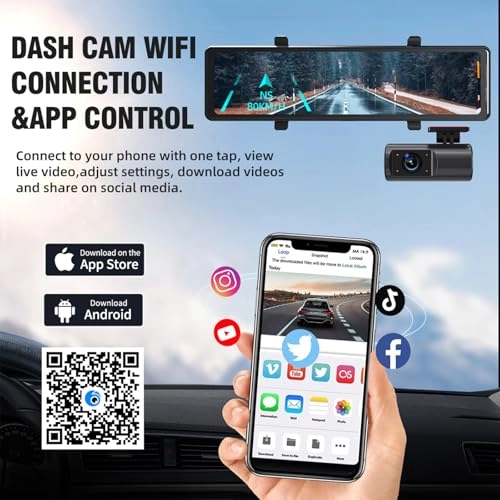 3 Channel Mirror Dash Cam - 4K